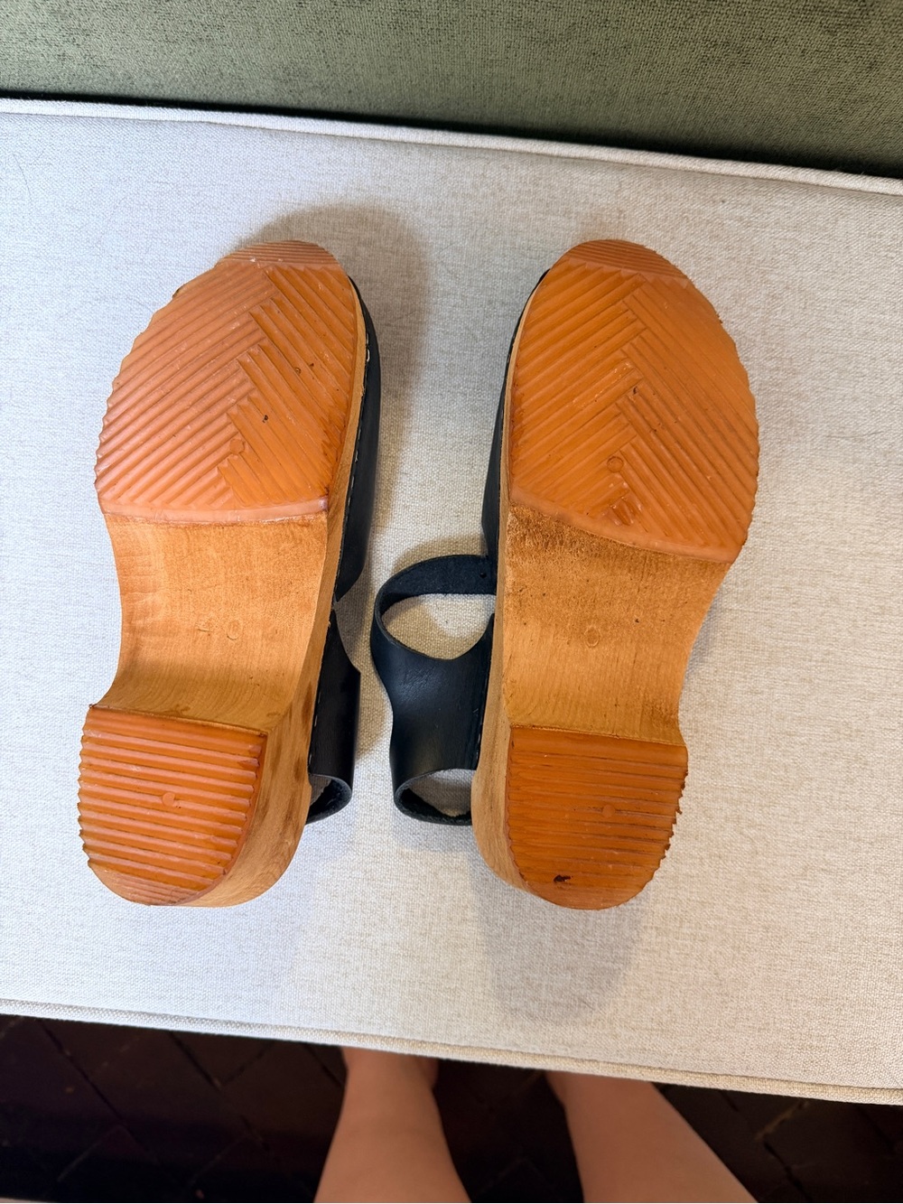 MIA Black Leather Ankle-Strap Clogs - Picture 3 of 3